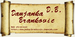 Damjanka Branković vizit kartica